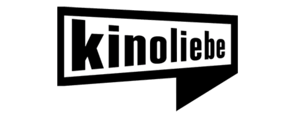 The Kinoliebe logo features the word 'kinoliebe' in a black box with a speech bubble.